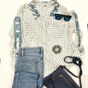 Free People Chiffon Blouse